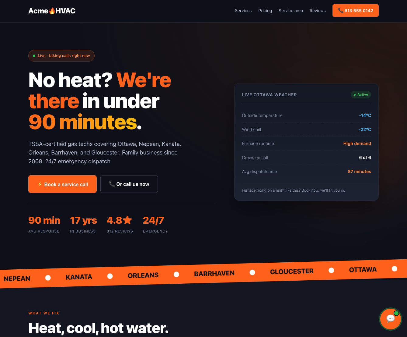 Acme HVAC site preview